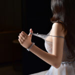 Seductive Grey Sheer Mesh Bodysuit with Ribbon Bows - Image 4