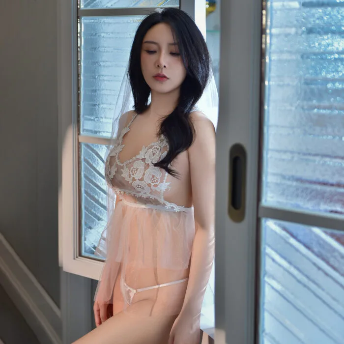 White Lace Sleep Dress - Image 4