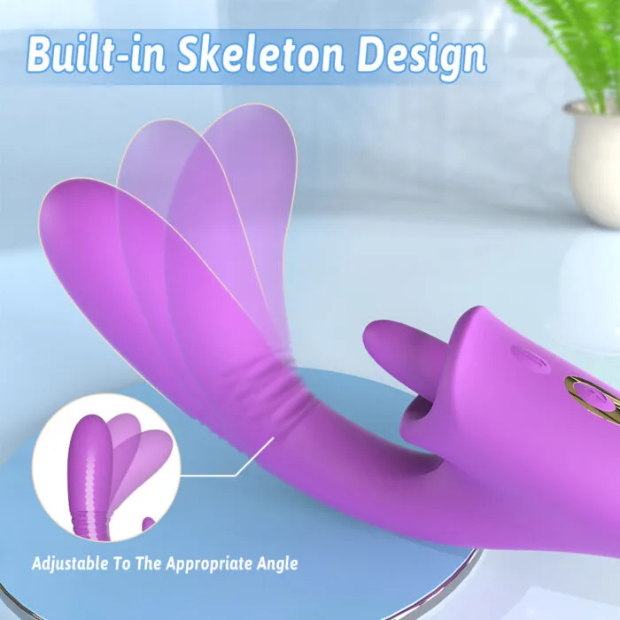 LuminaFlex Dual Pleasure Wand – Telescopic Tongue Vibrator - Image 4
