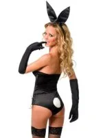 Velvet Kitten Sexy Black Classic Bunny Costume Bunny Bedroom Costume - Image 5