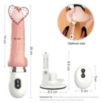 Fire Whirlwind Gun Machine Simulation Phallus Heating Telescopic Gun Machine Female Masturbation Vibration Av Stick Wireless Remote Control Gun Machine - Image 3