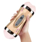gelugee Male Masturbator Vibrator Real Vagina for Men Silicone Toy,Deep Throat Pussy Mouth Double Sex Toys for Adult Suck Man
