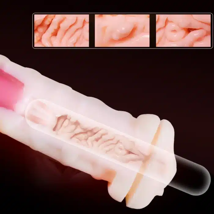 Realistic lifelike male massager with soft skin feel