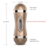 gelugee Male Masturbator Vibrator Real Vagina for Men Silicone Toy,Deep Throat Pussy Mouth Double Sex Toys for Adult Suck Man - Image 5